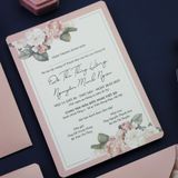  Thiệp Cưới Hồng Nhẹ Ngọt Ngào Sắc Phấn - Duyên Tròn Đầy ∞ TD-A0059 