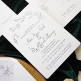  Thiệp Trắng Đen Thanh Lịch – Elegant Monochrome Wedding Card ∞ TD-B0035 