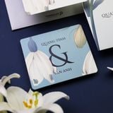  Thiệp Cưới Màu Xanh Nhẹ Nhàng – Gentle Blue Wedding Card ∞ TD-B0036 