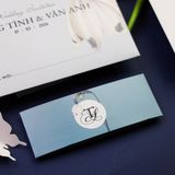  Thiệp Cưới Màu Xanh Nhẹ Nhàng – Gentle Blue Wedding Card ∞ TD-B0036 