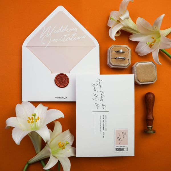  Modern Elegant Minimalist Wedding Invitation ∞ TD-A0030.D 