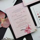  Thiệp Cưới Hoa Thanh Nhã – Graceful Pink Wedding Card ∞ TD-B0029 
