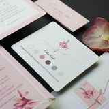  Thiệp Cưới Hoa Thanh Nhã – Graceful Pink Wedding Card ∞ TD-B0029 