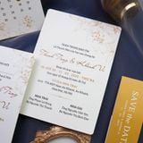  Thiệp Cưới Trắng Vàng Thanh Lịch – Elegant Golden Touch Invitation ∞ TD-B0027 