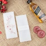  Thiệp Cưới Gập 3 Với Tone Màu Đỏ Đai Giấy Tracing ∞ TD-P007 