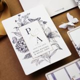  Thiệp Cưới Tối Giản Hoa Nhẹ Nhàng – Minimal Floral Invitation ∞ TD-B0020 