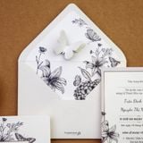  Thiệp Cưới Tối Giản Hoa Nhẹ Nhàng – Minimal Floral Invitation ∞ TD-B0020 