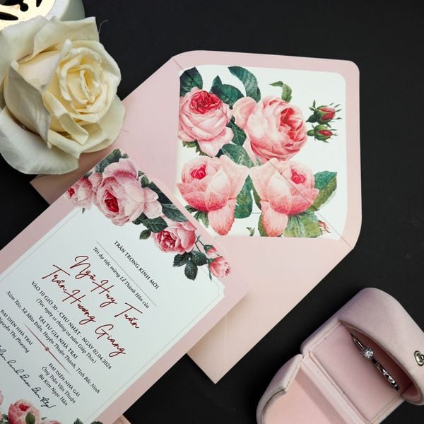  Thiệp Cưới Hoa Hồng Nồng Nàn – Blooming Love Invitation ∞ TD-B0026 