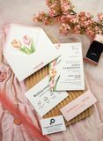  Thiệp Cưới Hoa Tulip, Loài Hoa Biểu Trưng Cho Tình Yêu Và Sự Thanh Lịch ∞ TD-XD0004 