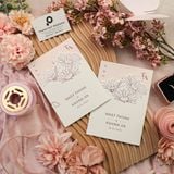  Thiệp Cưới Gấp Đôi Họa Tiết Hoa Nhẹ Nhàng, Sang Trọng Với Tone Hồng ∞ TD-XD0003 
