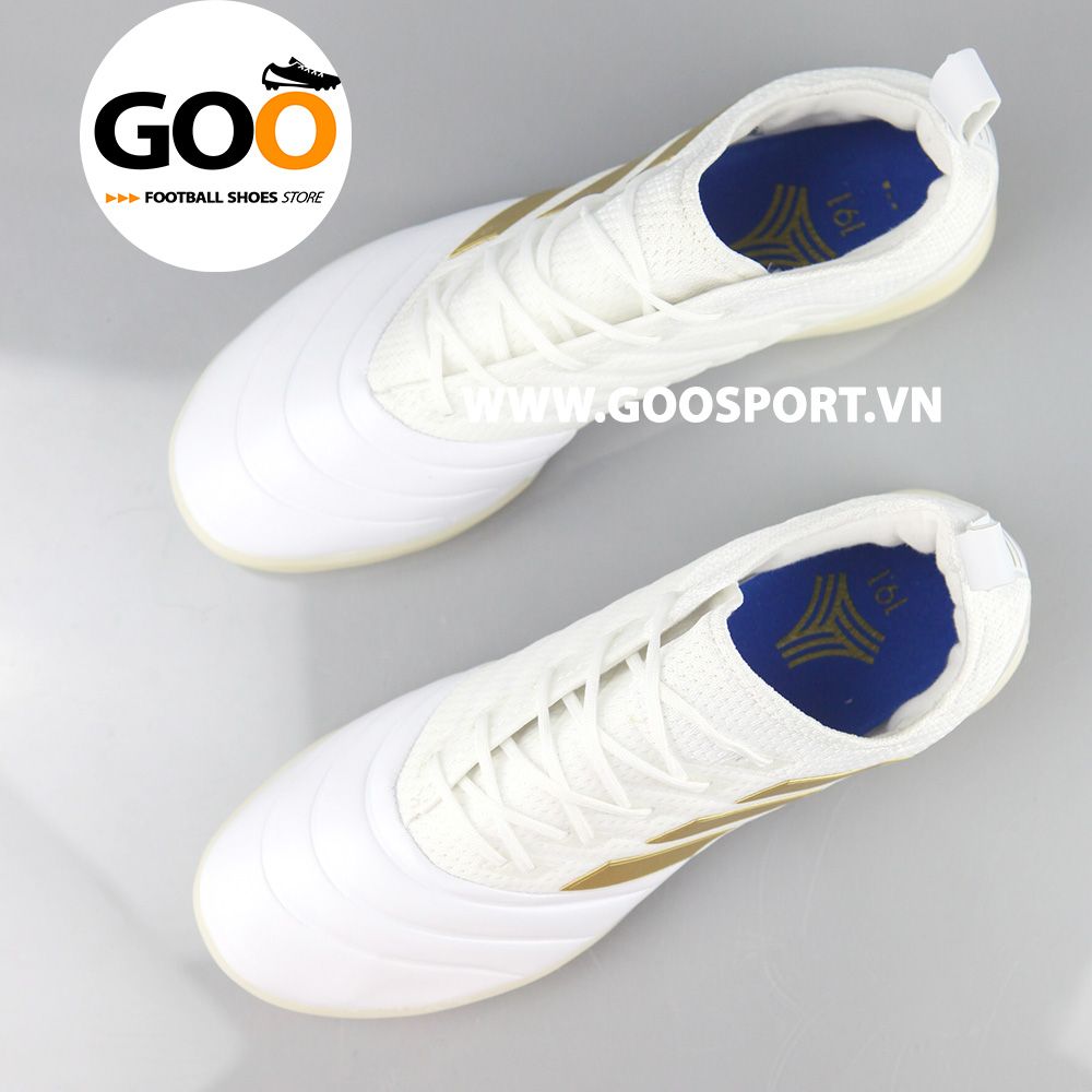 GIÀY ĐÁ BÓNG SÂN CỎ NHÂN TẠO TONI KROOS ADIDAS COPA 19.1 TF TRẮNG FULL –  GOO SPORT