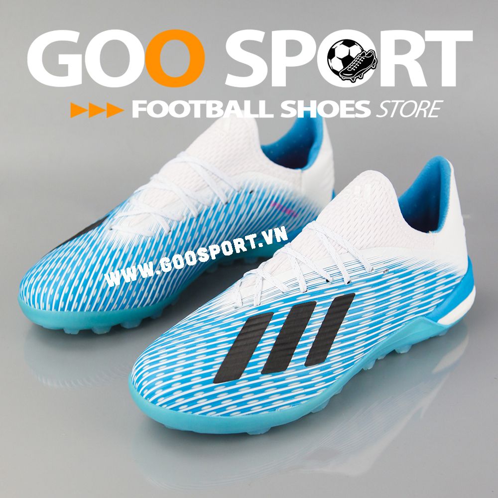 GIÀY ĐÁ BANH SÂN CỎ NHÂN TẠO ADIDAS X 19.1 TF XANH NGỌC HCM HN – GOO SPORT