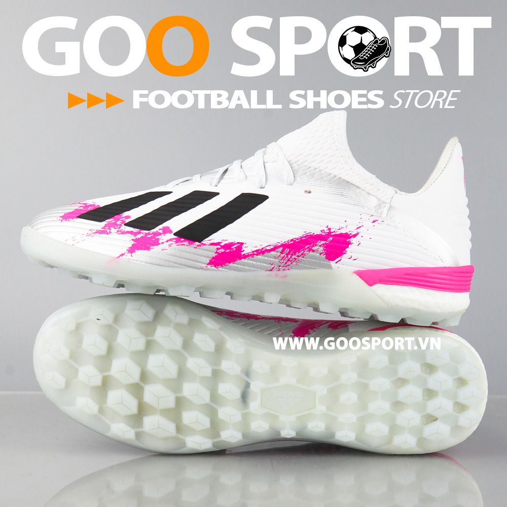  Adidas X 19.1 TF trắng hồng 