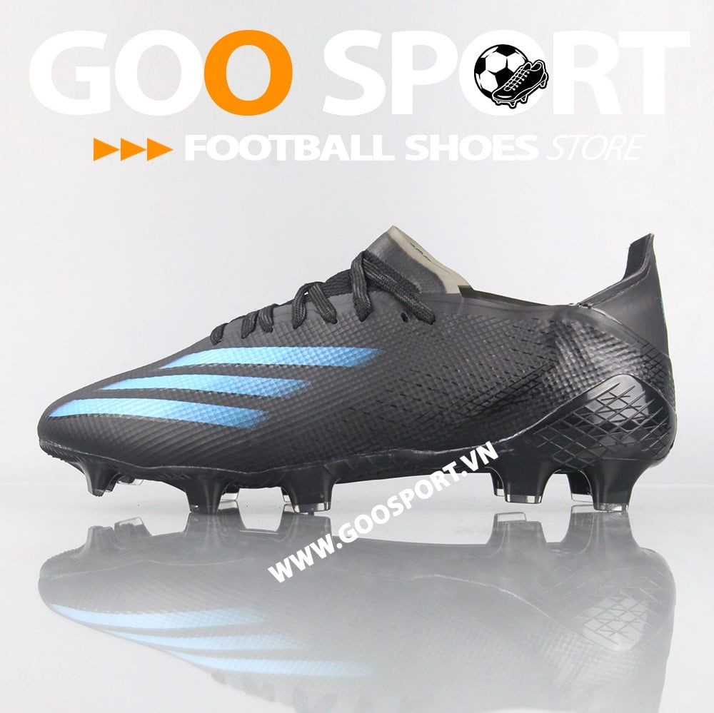  Adidas X Ghosted.1 FG đen xanh dương - giày bóng đá sân cỏ tự nhiên 