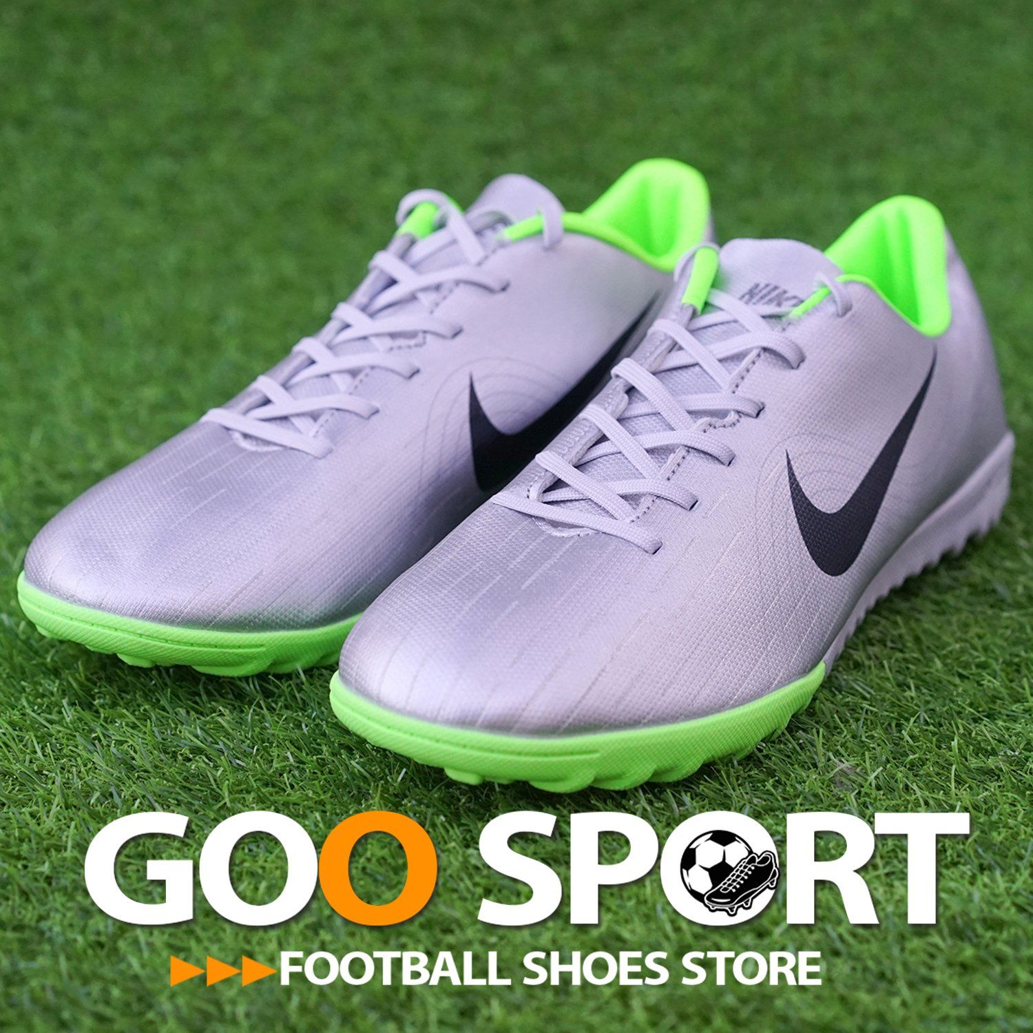  Nike Mercurial Vapor 12 TF xám xanh 