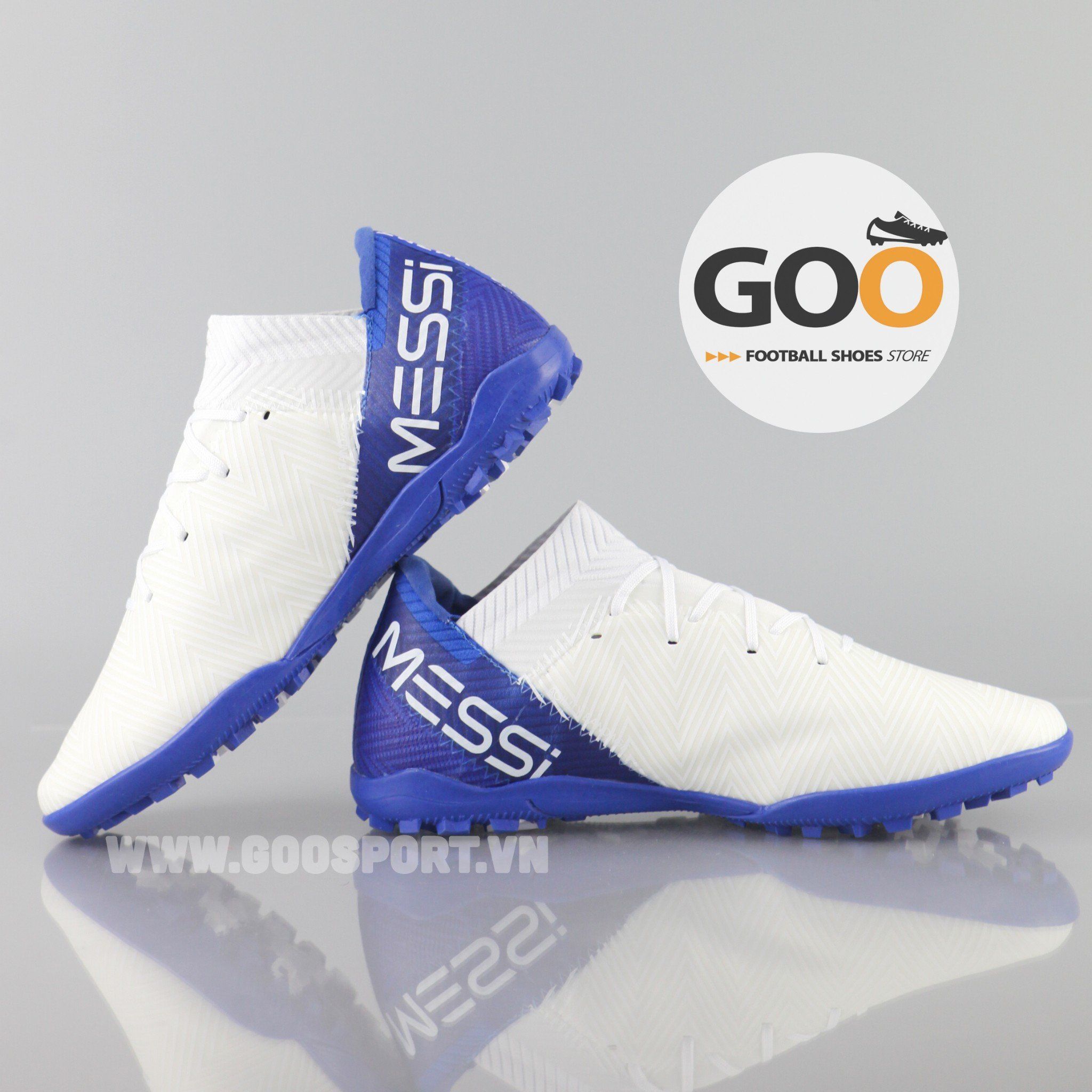  Adidas Nemeziz 18.3 TF trắng xanh dương 