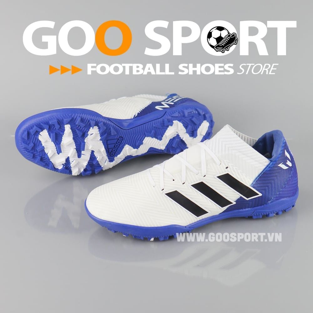  Adidas Nemeziz 18.3 TF trắng xanh dương 