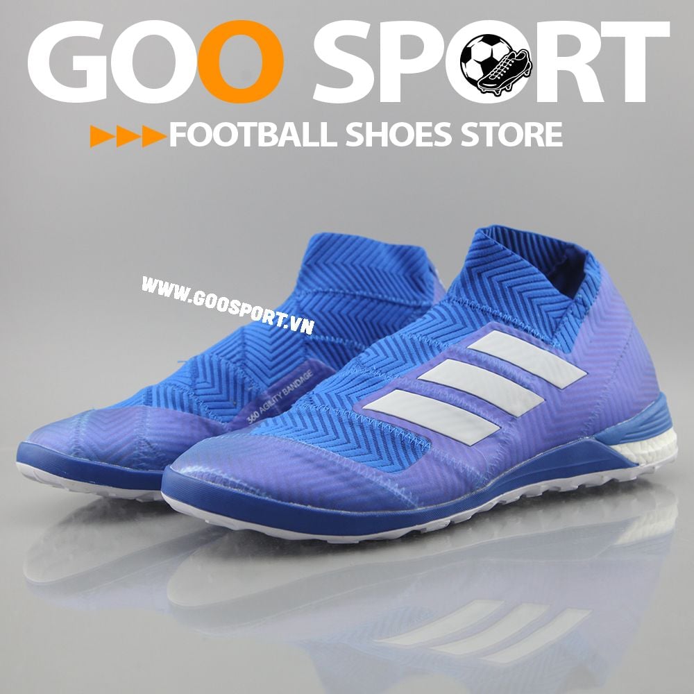 GIÀY ĐÁ BÓNG ADIDAS NEMEZIZ 18+ TF XANH DƯƠNG REPLICA – GOO SPORT