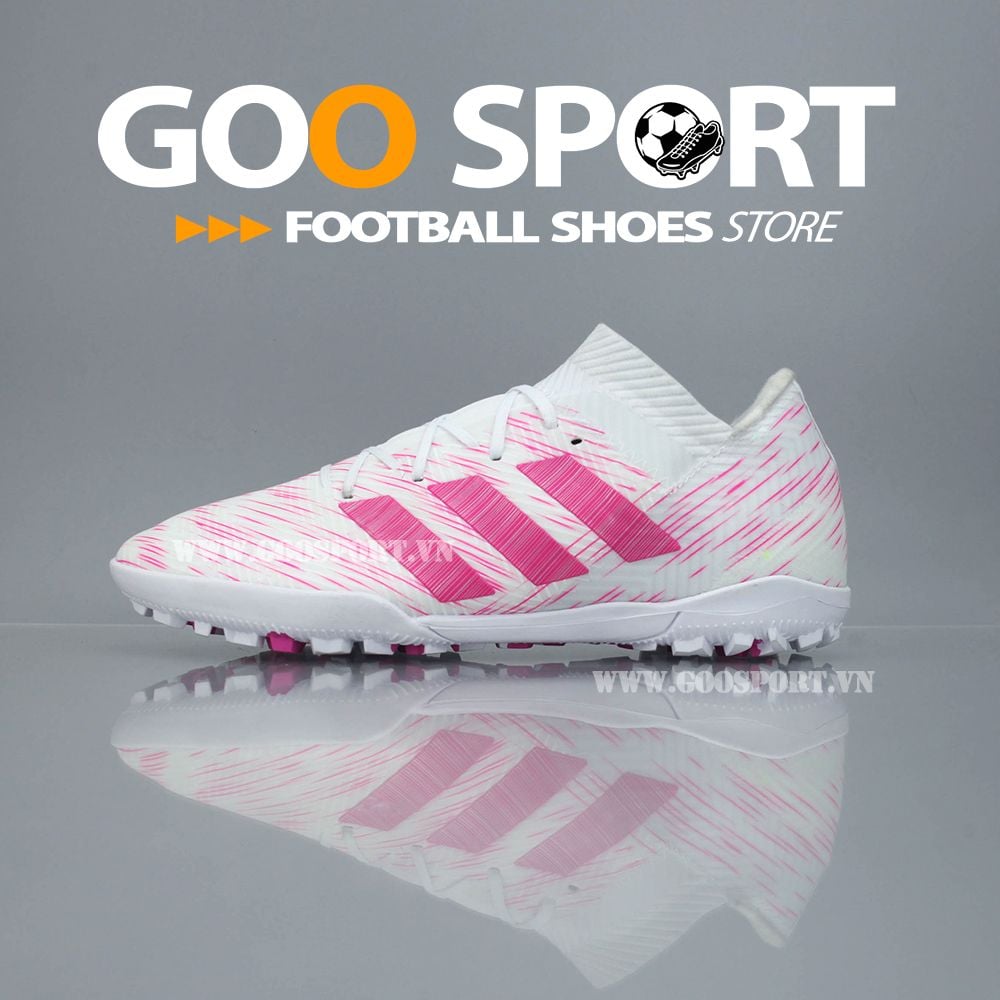 GIÀY ĐÁ BÓNG SUPER FAKE ADIDAS NEMEZIZ 18.3 TF FIRM GROUND TRẮNG HỒNG – GOO  SPORT