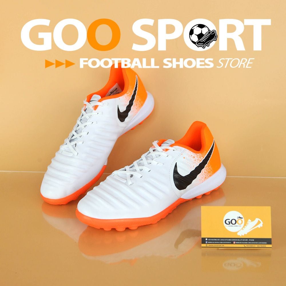 GIÀY ĐÁ BÓNG NIKE TIEMPO LEGEND 7 PRO TF TRẮNG CAM – GOO SPORT