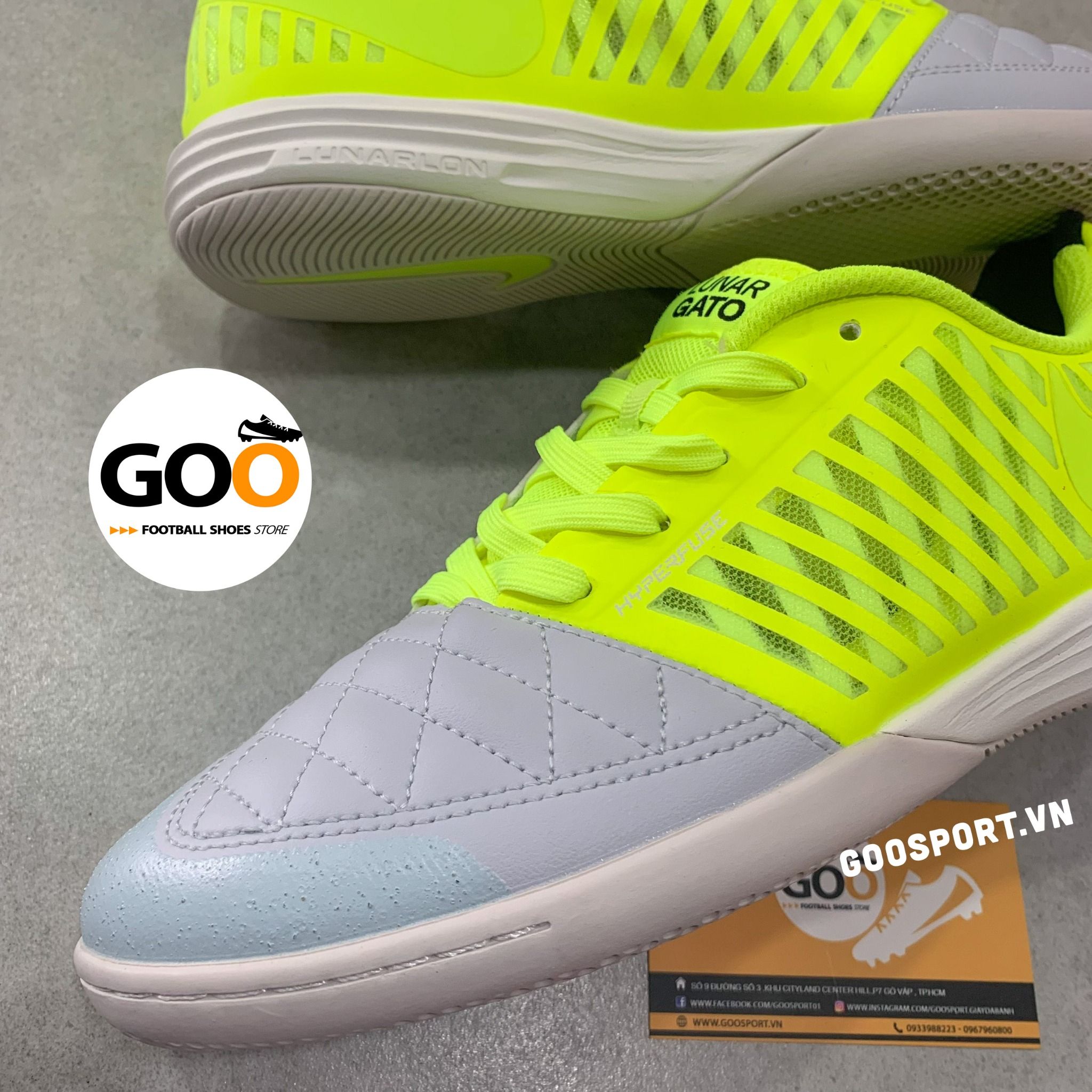  Nike Lunar Gato 2 IC xám dạ quang 