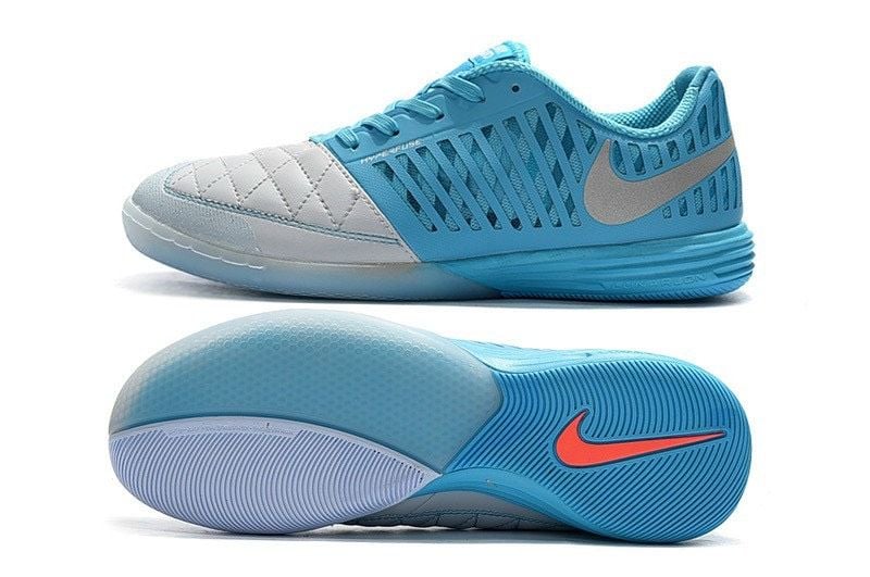 GIÀY ĐÁ BÓNG SÂN SÀN FUTSAL NIKE LUNAR GATO 2 IC TRẮNG XANH DƯƠNG – GOO SPORT
