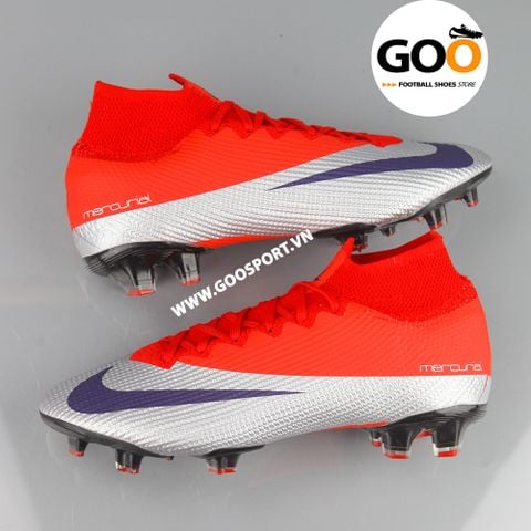  Nike Mercurial Superfly 7 FG đỏ bạc - Giày đá bóng sân cỏ tự nhiên 