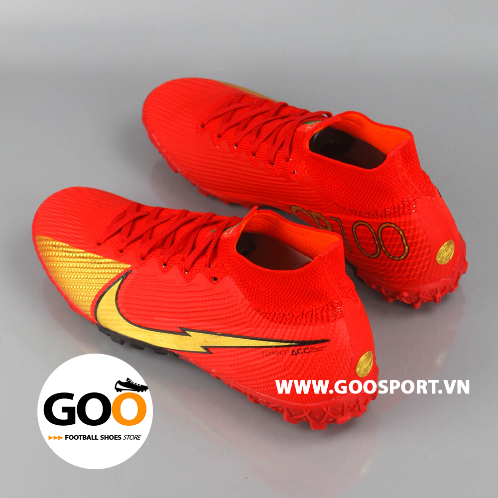 GIÀY ĐÁ BÓNG RONALDO NIKE MERCURIAL SUPERFLY 7 TF CR100 TIA CHỚP ĐỎ – GOO  SPORT