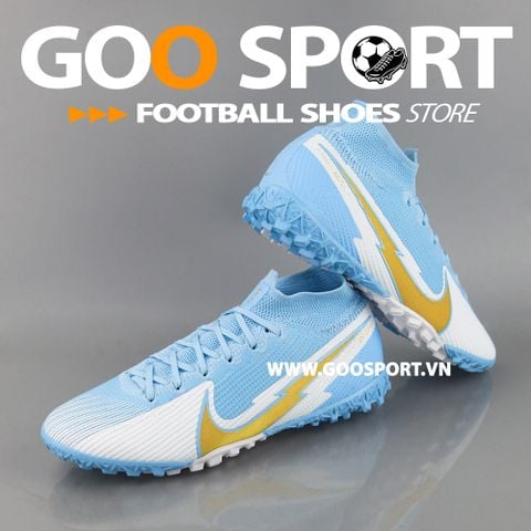  Nike Mercurial Superfly 7 TF tia chớp xanh ngọc 