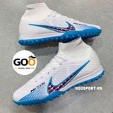  Mercurial Superfly 9 TF trắng đế xanh 