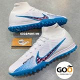  Mercurial Superfly 9 TF trắng đế xanh 