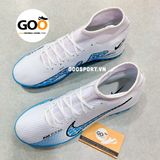  Mercurial Superfly 9 TF trắng xanh 