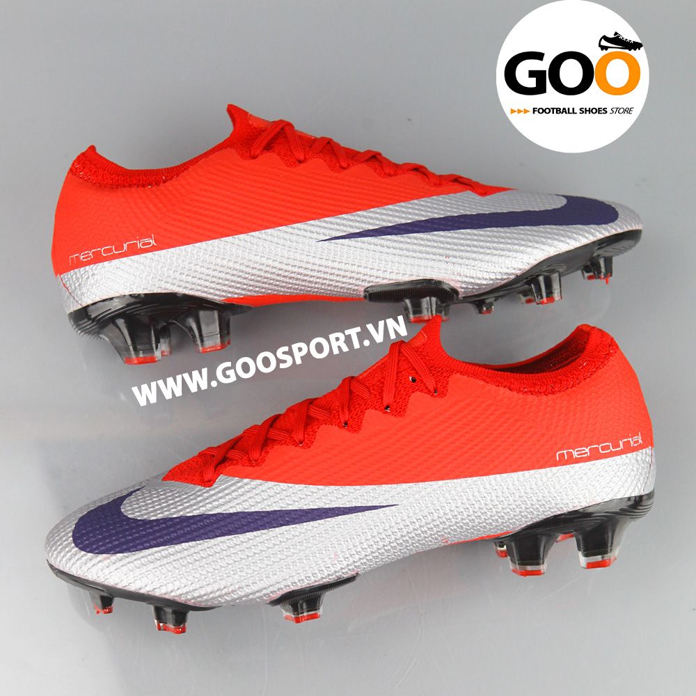  Nike Mercurial Vapor 13 FG đỏ bạc - Giày đá bóng sân cỏ tự nhiên 