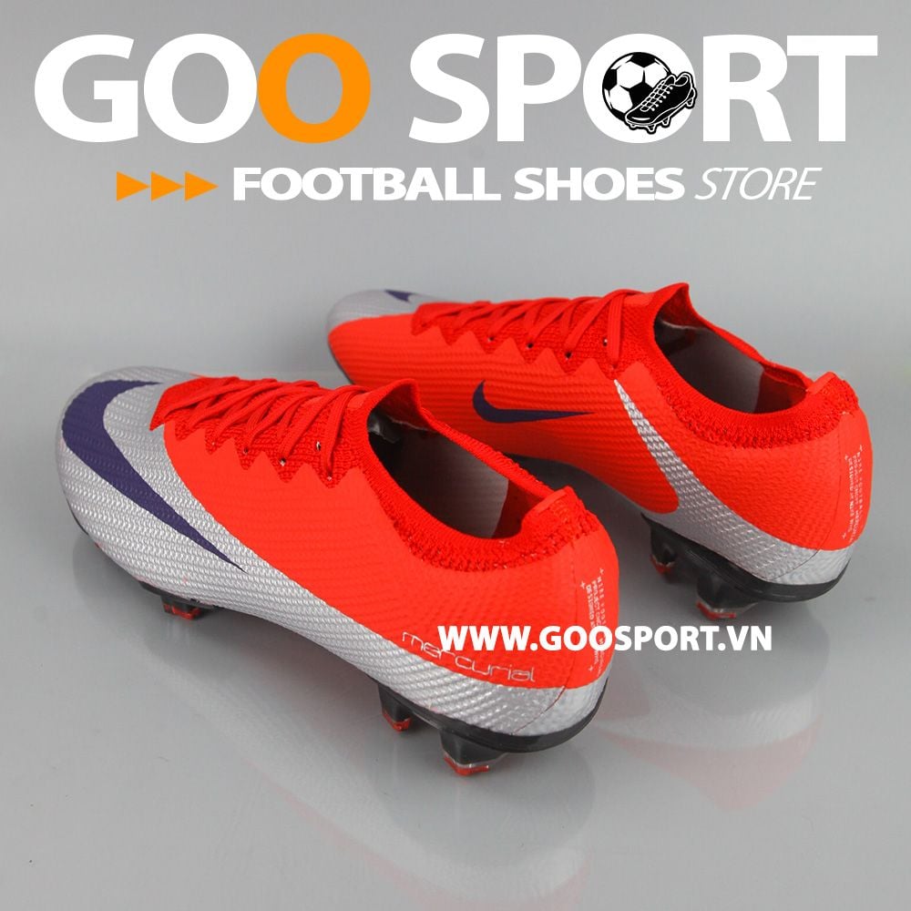  Nike Mercurial Vapor 13 FG đỏ bạc - Giày đá bóng sân cỏ tự nhiên 