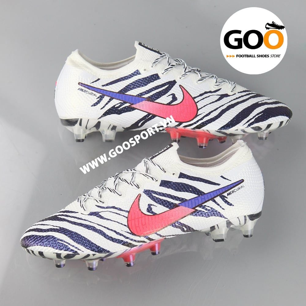  Nike Mercurial Vapor 13 FG trắng sọc - Giày đá bóng sân cỏ tự nhiên 