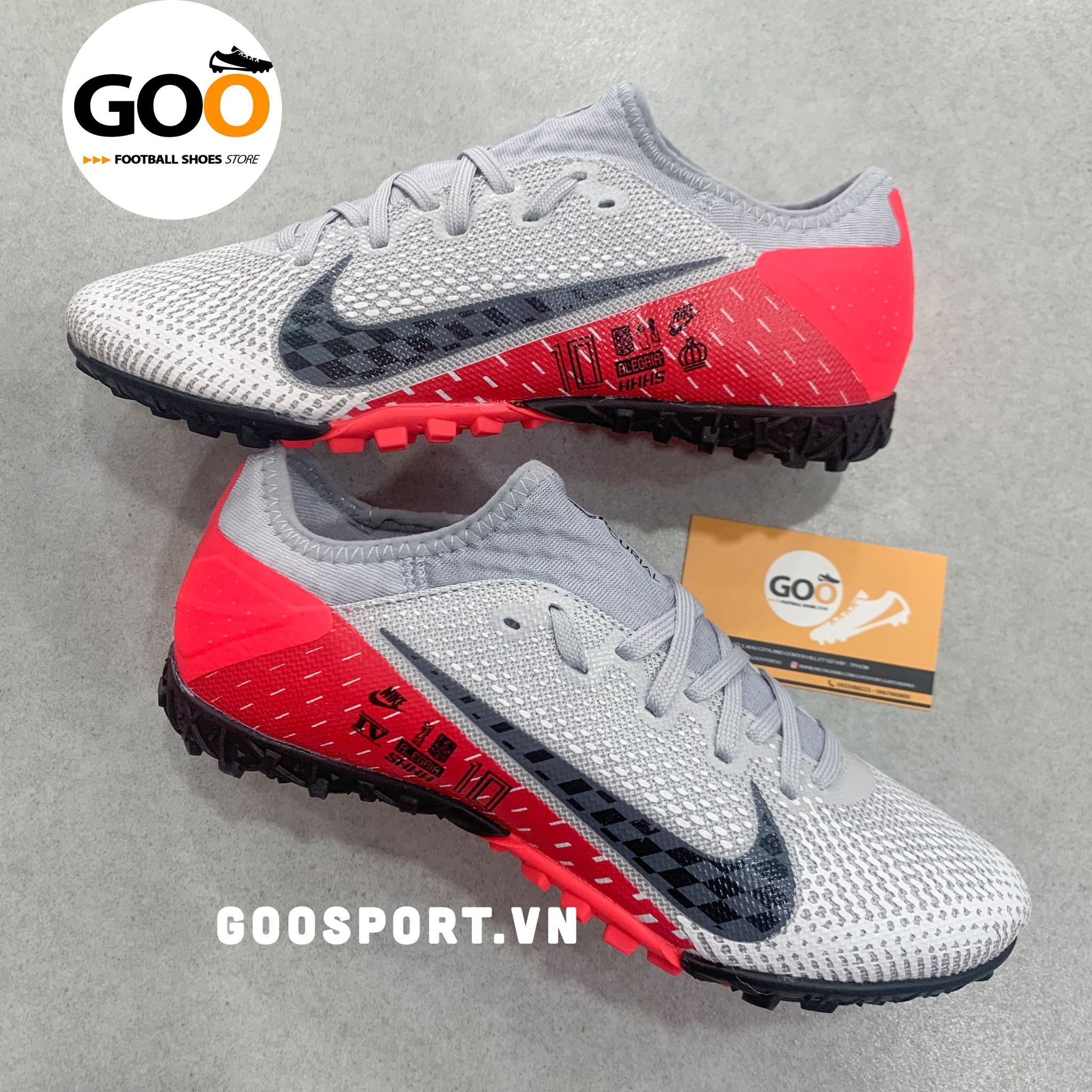  Nike Mercurial Vapor 13 TF racing xám đỏ 