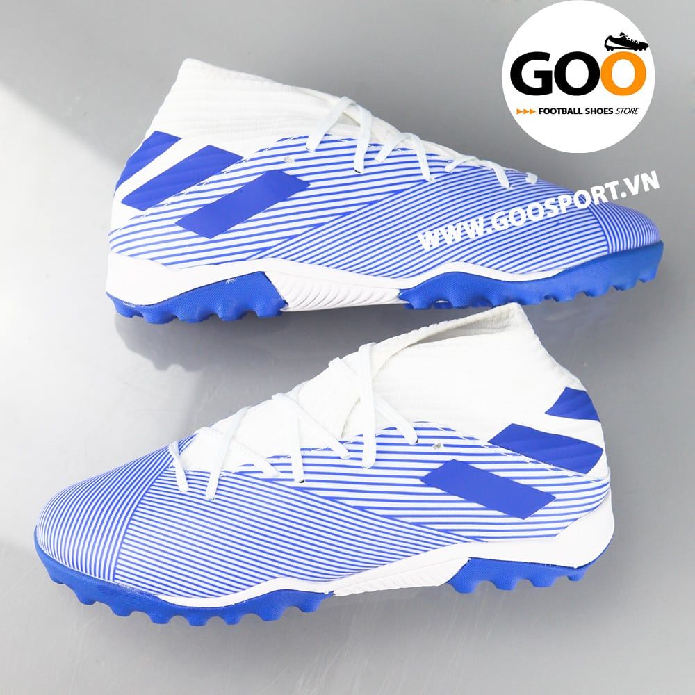  Adidas Nemeziz TF 19.3 xanh dương trắng 