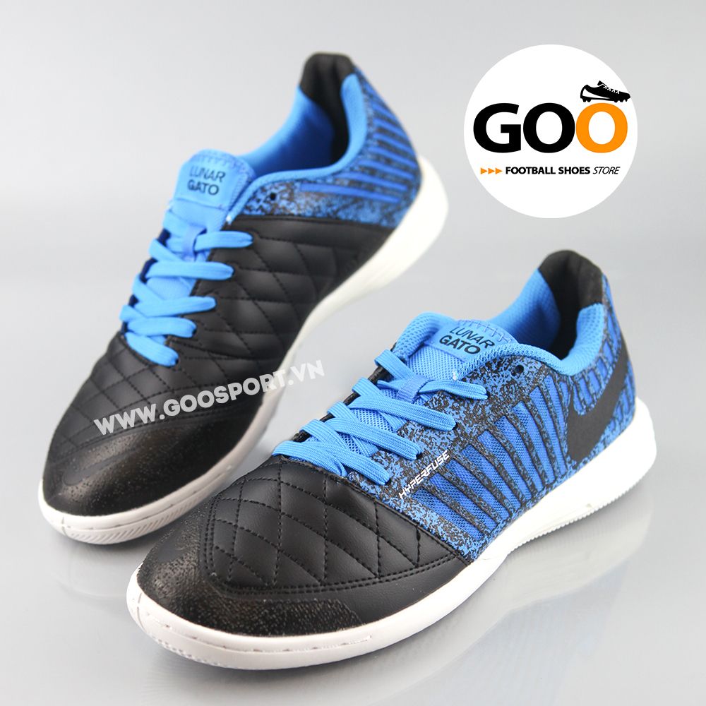  Nike Lunar Gato 2 IC đen xanh dương 