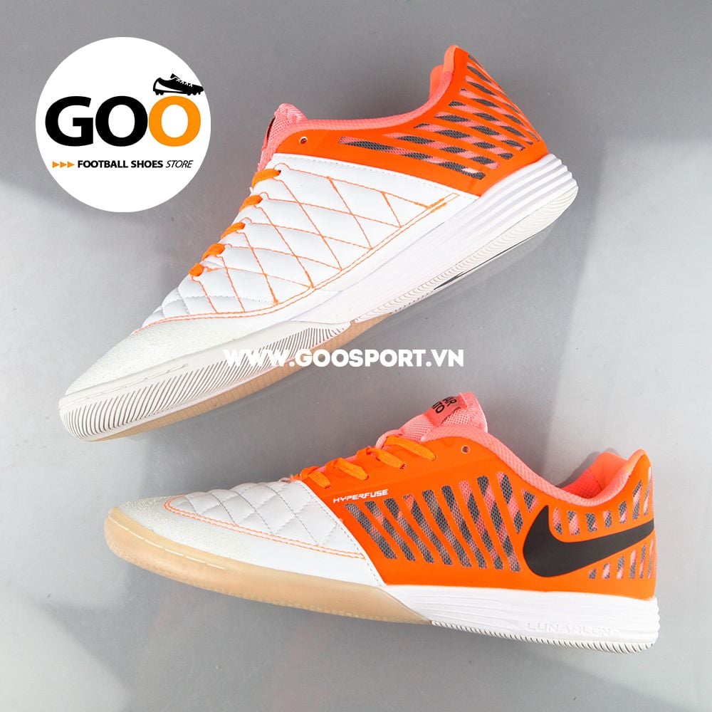  Nike Lunar Gato 2 IC trắng cam 