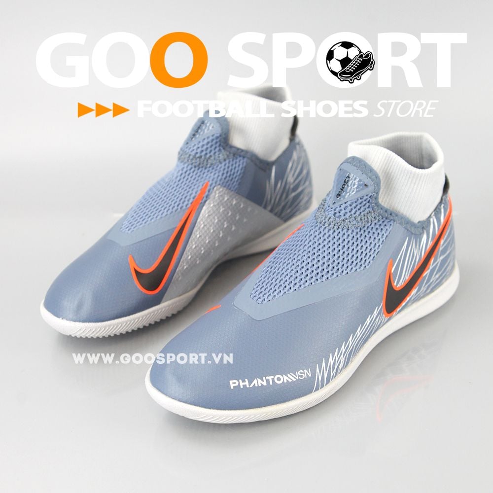  Nike Phantom Vision IC cổ cao xám bạc 