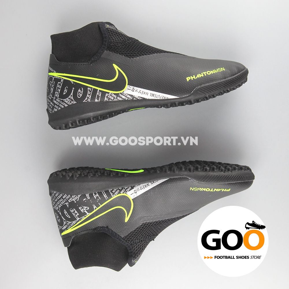  Nike Phantom Vision TF cổ cao đen full 