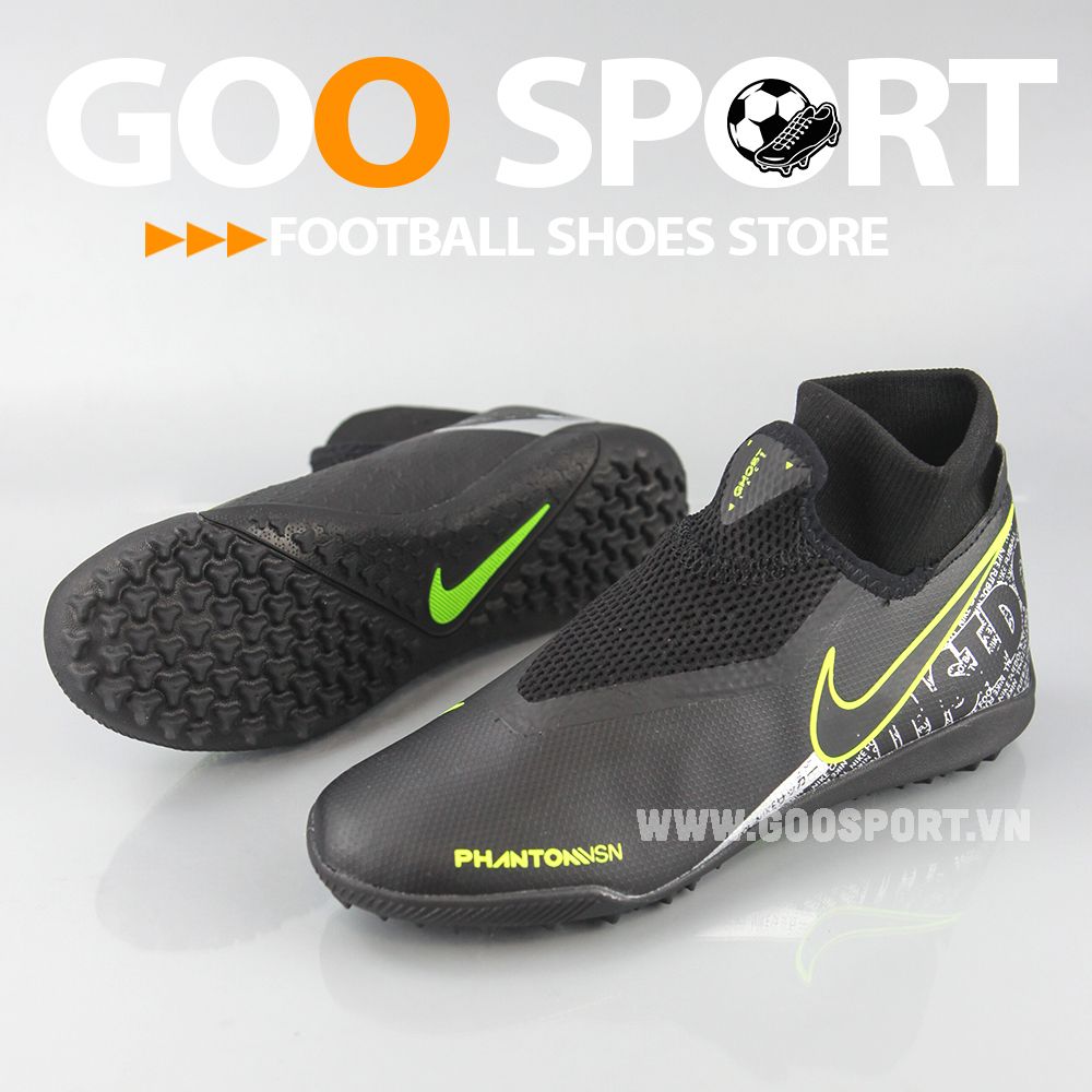  Nike Phantom Vision TF cổ cao đen full 