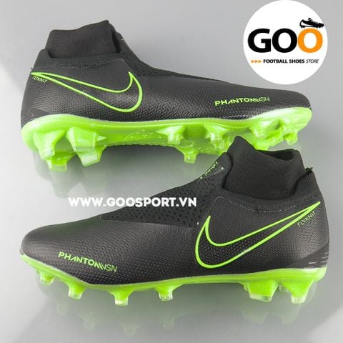  Nike Phantom Vision FG cổ cao Đen - Giày đá bóng sân cỏ tự nhiên 