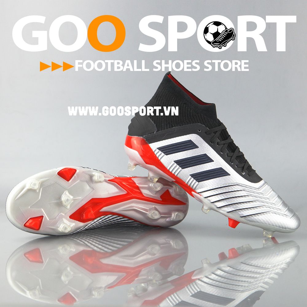 Giày đá bóng sân cỏ tự nhiên Adidas Predator 19.1 FG Xám – GOO SPORT