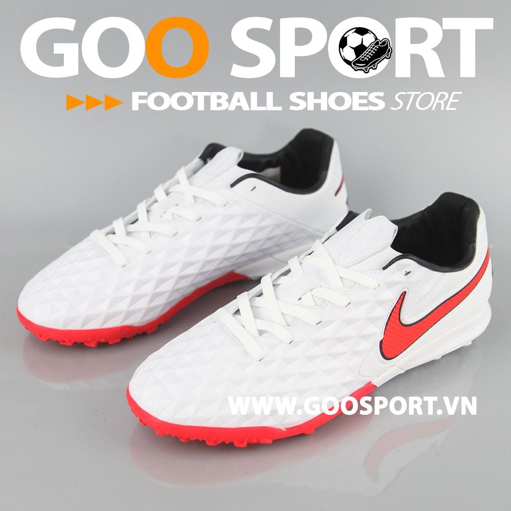  Nike Tiempo 8 TF trắng đỏ 