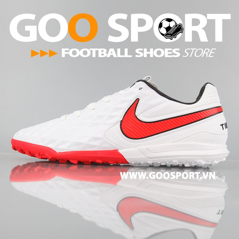  Nike Tiempo 8 TF trắng đỏ 