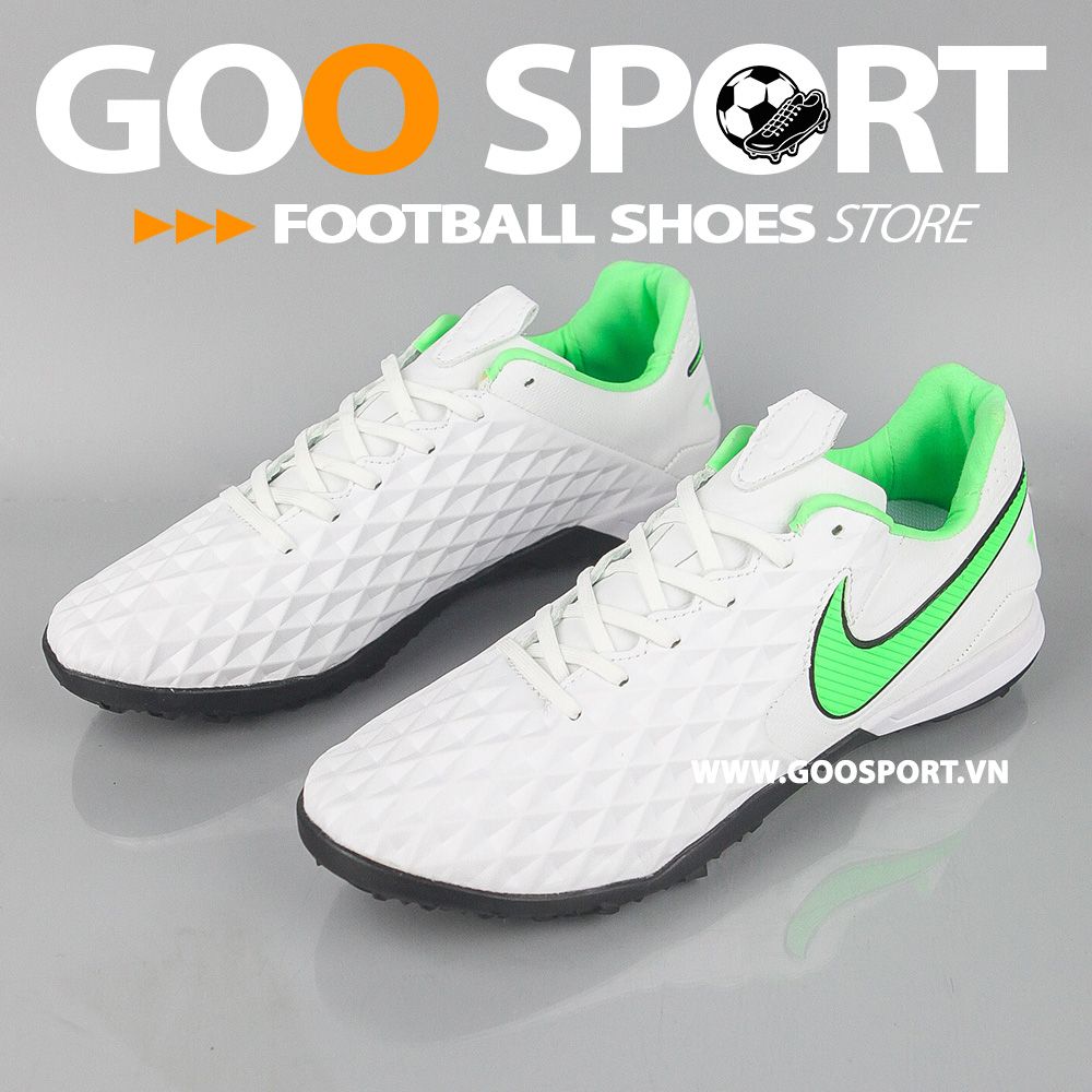  Nike Tiempo 8 TF trắng xanh lá 