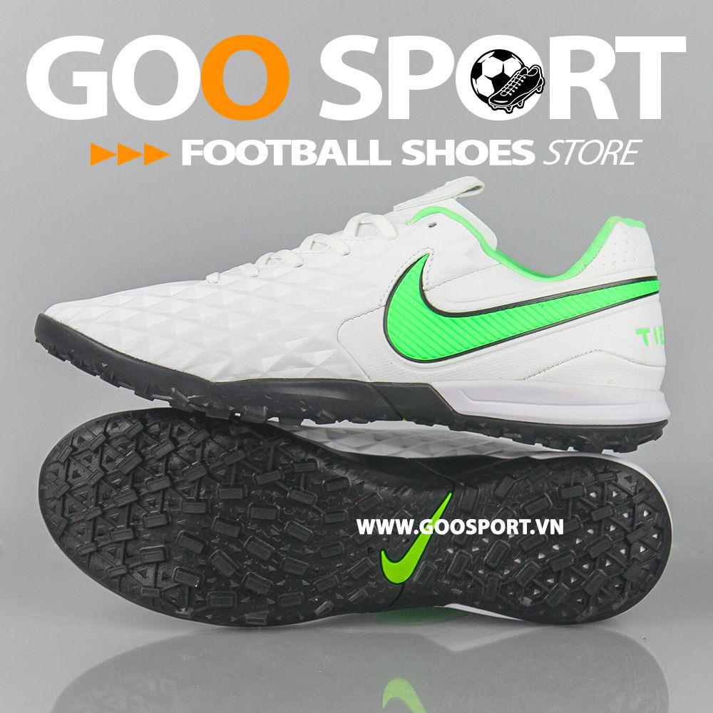  Nike Tiempo 8 TF trắng xanh lá 