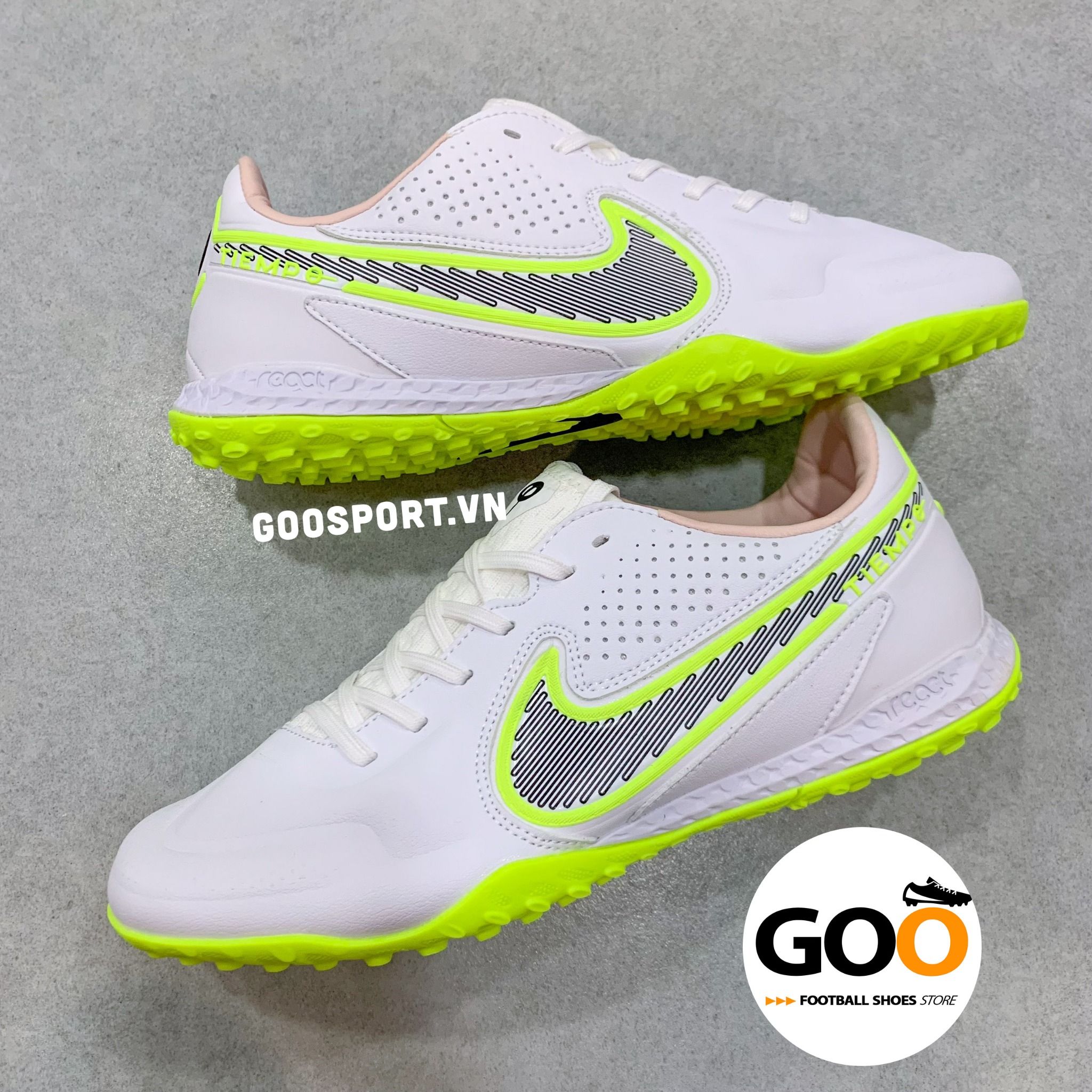  Nike Tiempo 9 TF trắng sọc đen 