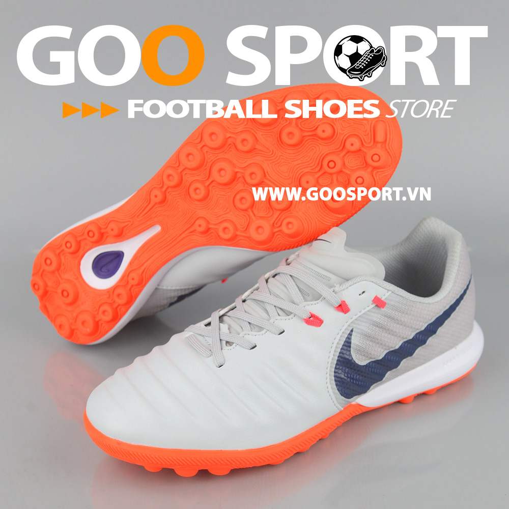 GIÀY BÓNG ĐÁ SÂN CỎ NHÂN TẠO NIKE TIEMPO LEGEND 7 TF XÁM CAM MỚI NHẤT – GOO  SPORT